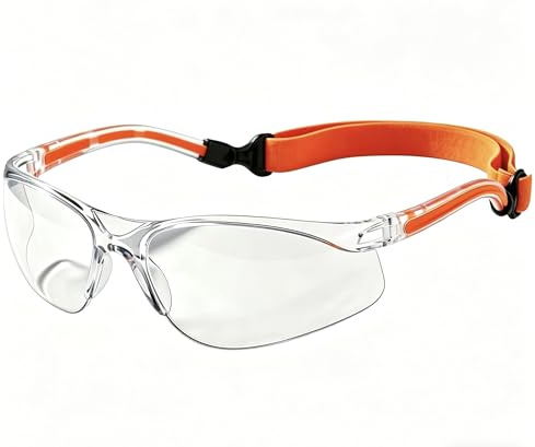 Lampim Squash-Brille mit Anti-Beschlag- und kratzfesten Gläsern, verstellbarer Riemen, Schutzbrille für Racquetball, Pickleball und Sportsicherheit