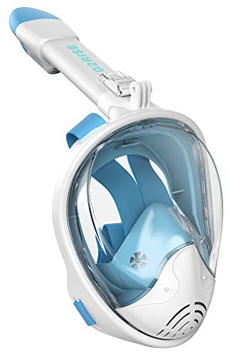 G2RISE® Schnorchelmaske, Tauchmaske, Faltbare CO2-sichere Schnorchel Vollmaske mit Kameraposition für Kinder und Erwachsene