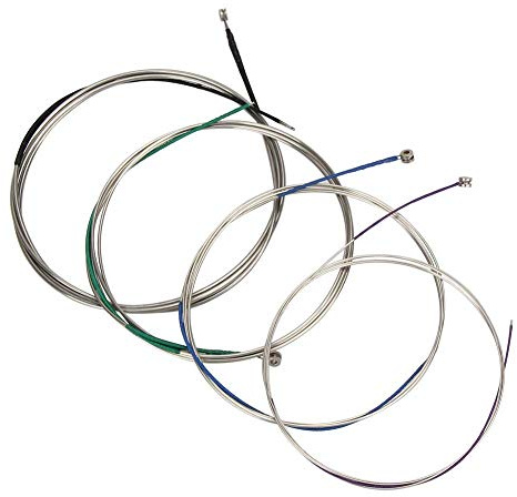 Imelod Cellosaiten Full Set (A-D-G-C) Universal Stahlkern Nickel-Chrom-umsponnen mit vernickeltem Kugelkopf für 4/4 3/4 1/2 1/4 Cello