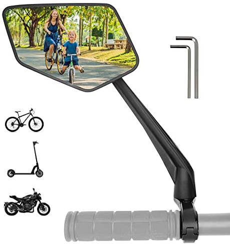 REEZER RS1 Fahrradspiegel | E-Bike & E-Scooter | Rückspiegel | 22-25,4 mm Lenker | LINKS