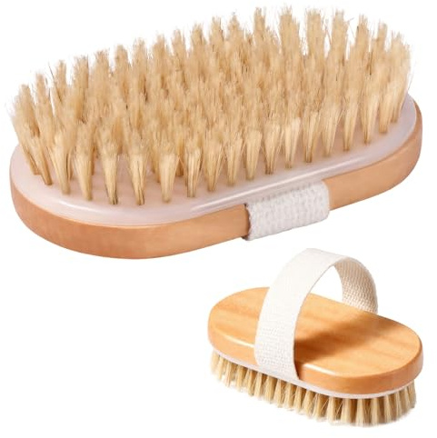 Blendura Trockenbürste Körperbürste Dry Brush Natürliche Borsten Badebürste zum Entfernen abgestorbener Haut, Peeling Bürste