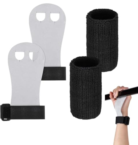 OUDQFCJ 1 Pair Grip Pads for Children, Gymnastics Palm Grips, Bar Gloves, Sport Wristbands Set, Protectors, Training Gloves, Bandages, Fitness