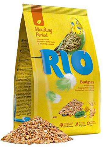 RIO Alleinfutter für Wellensittiche | 1 kg | Für Wellensittiche während der Mauser | Zur Unterstützung des Gefiederwechsels | Mit Eiweiß & Fetten | Ausgewogene Getreidemischung