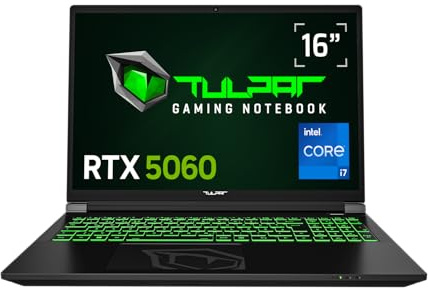 TULPAR T6 V3.5.1 Gaming Laptop | 16'' FHD+ 1920X1200 165HZ IPS LED-Display | Intel Core i7 14700HX | 32 GB RAM | 1 TB SSD | RTX 5060 | Windows 11 Gaming Notebook
