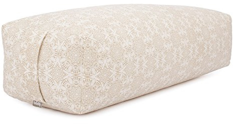 Bodhi Yoga Bolster SALAMBA | Maharaja Collection | Rechteckiges Yogakissen | Waschbarer Bezug aus Baumwolle mit Dinkelfüllung | Zubehör für Restorative und Yin Yoga