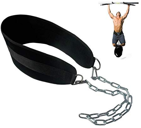 HemeraPhit Gewichtete Klimmzug Dips Gürtel Kette Doppel D Ring Gewichtheben Rückengurte Home Gym Zubehör Hüftgurt (doppelter D-Ring)