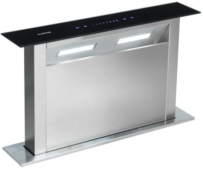 Klarstein Downdraft-Dunstabzugshaube, Versenkbare Abzugshaube, Leise Dunstabzugshauben mit Filter, Dunstabzugshaube 60cm, Umluft/Abluft Dunsthaube mit 4 Stufen, Dunstabzug 485 m³/h Luftstrom