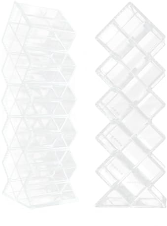 Husalsea Lippenstift Halter, 32/28 Plätze Halter für Lipgloss Pinsel Holder Aufbewahrungsbox Ständer Make Up Organizer Display (32)