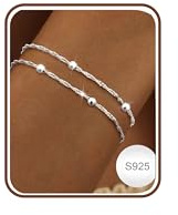 Chriscoco Armband Damen Silber 925 Verstellbare Armband Stapelbare Armkette Sterling Silber Armbänder für Damen Frauen Mädchen