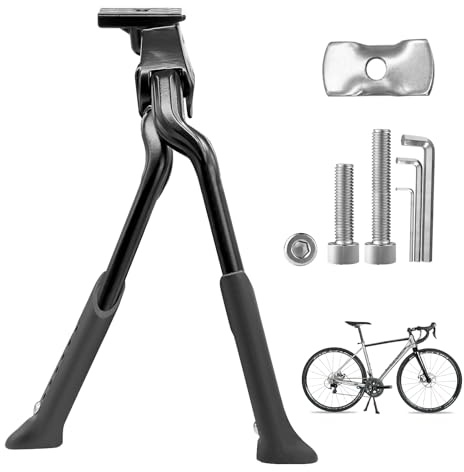 ZHIYUQL Fahrradständer Doppelständer Hinterbauständer Zweibeinständer 20-28 Zoll Verstellbarer Aluminiumlegierung