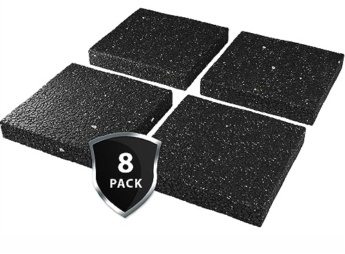Waschmaschinen Antivibrationsmatte (8er Set) - 9x9x1cm - Anti Rutsch | Vibrationsdämpfer sicherer Stand für Trockner Möbel und Lautsprecher Gummimatte - PREMIUM - Antirutschmatte - MADE IN GERMANY