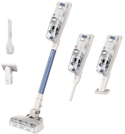 Bissell PowerClean, kabelloser Staubsauger, 200W, LED-Leuchten, Nicht verheddernde Bürstenrolle, 3-in-1-Staubsauger, freistehendes, HEPA-Filter, Abnehmbarer 2000mAh Akku, 40Min Betriebszeit, 4261N