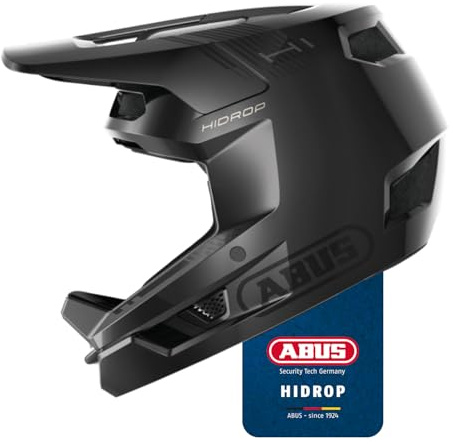 ABUS Downhill Helm HiDrop – ASTM-zertifizierter Fullface Helm mit ABS-Außenschale für MTB: Downhill, Enduro und Bikepark – für Erwachsene und Jugendliche