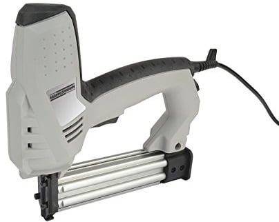 Brüder Mannesmann Elektro-Tacker, 50 W, stufenlos einstellbare Schlagkraft, als Tacker- und Nagelpistole für Heimwerker, Polster- und Holzarbeiten, inkl. 100 Klammern und 100 Nägel | M12420