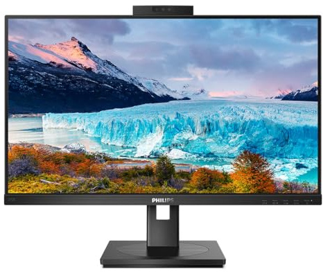 PHILIPS 272S1MH - 27 Zoll FHD Monitor, Webcam, höhenverstellbar, FreeSync (1920x1080, 75 Hz, VGA, DVI, HDMI, DisplayPort, USB Hub) schwarz
