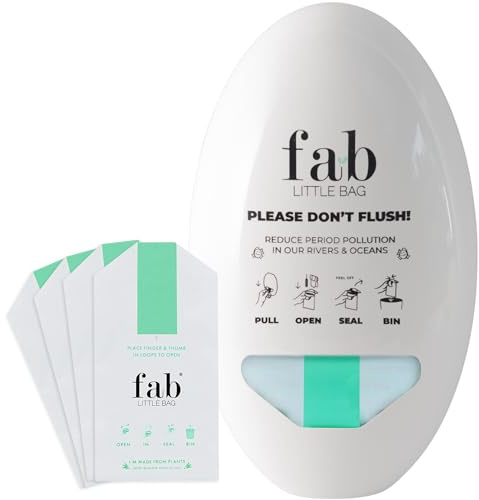 Fab Little Bag Spendereinheit für Hygienebeutel + Nachfüllpackung mit 100 Beuteln - Für Büros, Hotels, öffentliche Toiletten, Fitnessstudios (1 x Spender, 100 x Nachfüllbeutel)