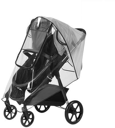 Universal Regenschutz für Kinderwagen, Buggy Regenschutz mit einem großem Zugangsfenster und wasserdichtem Reißverschluss – schadstofffrei aus lebensmittelechtem EVA, atmungsaktiv