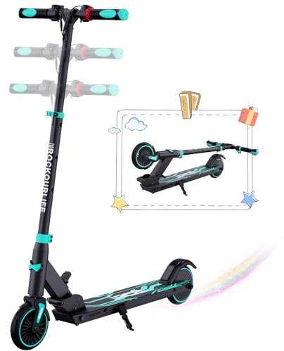 RCB TECH E-Scooter Kinder (8-12-16 Jahre) - Faltbarer Elektroroller - Max Reichweite 16 KM - Max. 20 KM/H - Geschenk für Kinder und Jugendliche