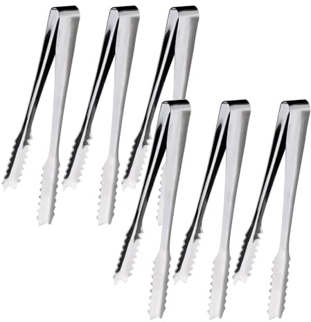 Redamancy 6 Stück Candy Bar Zubehör, Zuckerzange, Candy bar, Candybar Zubehör Set, Küchenzange, Eiszange, Servierzange, Süßigkeiten Zange, für Hochzeit Party Bar Büfett Grill Picknick