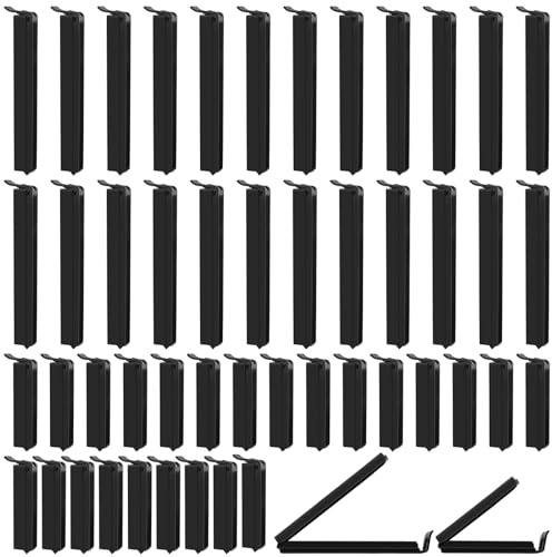 Yoosso 40 Verschlussclips, 2 Größen 6/11 cm, Tütenclips Schwarz | Pp-Kunststoff, Geruchsneutral, Starke Versiegelung, Rillenverschluss, Für Kaffee, Kekse Und Milchpulver