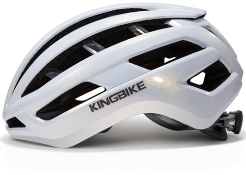 KINGBIKE Fahrradhelm Herren Damen 54-62CM, Leichter Rennradhelm 260g | mit aerodynamischem Belüftungsdesign, Komfortabler Sitz, Herausnehmbare und waschbare Innenpolster