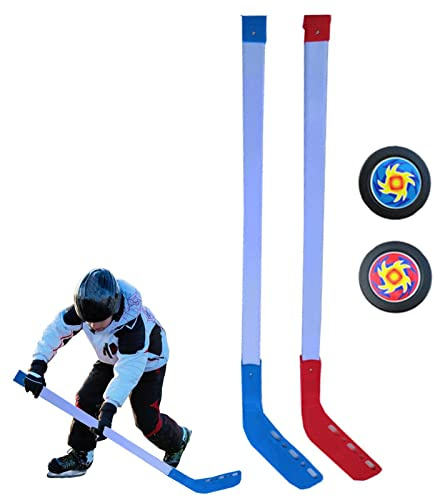 Generisch Eishockeyschläger für Kinder | Street Hockeyschläger Und Ball | Streethockey Schläger Kinder | Jugend Hockey Trainingsgeräte | Hockey-Starter-Set Geburtstagsgeschenke Für Jungen Mädchen