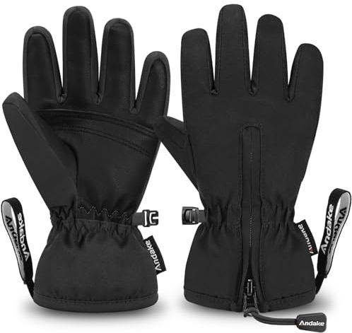 Andake Kinderhandschuhe Wind- und wasserdichte Kinderhandschuhe – Warme Skihandschuhe für Outdoor-Sport (2-4Jahre), Farbe: Pink, für Jungen und Mädchen