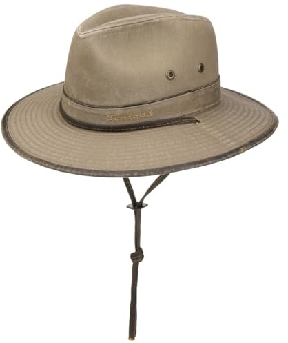 Stetson Tarnell Traveller Baumwollhut Herren UV-Schutz 40+ Luftösen Sonnenhut Frühjahr Sommer beige XL (60-61 cm)