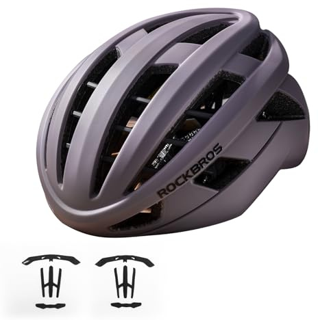 ROCKBROS Fahrradhelm Integrierter Radhelm Cityhelm Rennradhelm für Mountainbikes Rennräder Unisex Erwachsene Damen und Herren M(54-58cm) / L(58-62cm)
