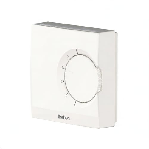 Theben 7010003 Ramses 701 S Raumthermostat Aufputz elektronisch | elektronisch, Snap-In ohne Schrauben, Stellrad, 5-30 °C, Solltemperatur-Begrenzung, für Gas-, Wasser- und Elektroheizung