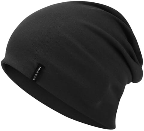 HAMUNI Slouchy Beanie Mütze Damen, Bequeme Baumwolle Mütze Herren | Leichte Mütze Doppellagige Weiche Dünne Mütze Klassische Modische Beanie Mütze Perfekt für Alltag und Übergangszeiten