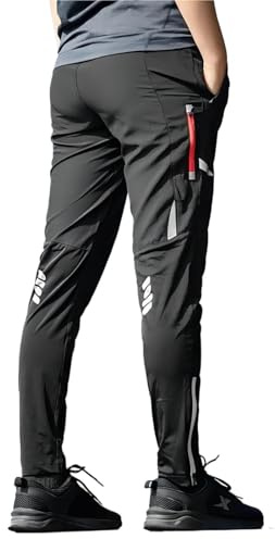 ZYAYNG Lange Hosen Leichte, Bequeme Radhose for Herren und Damen, Frühling und Sommer, atmungsaktiv, hohe Elastizität, Sporthose, reflektierende Hose, Radhose FüR Radsport(S)