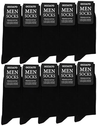 Occulto Herren & Damen Schwarze Socken 10er Pack, 20er Pack, 30er Pack (Modell: Hermann)