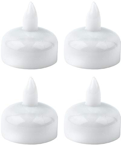 Ideen mit Herz LED-Schwimmkerzen | Ø 3,6cm | 4cm hoch | 4 Stück | schwimmende LED-Teelichter | wasserdicht (warmweiß)