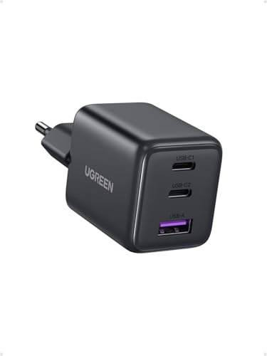 UGREEN USB C Ladegerät 30W 3-Port GaN II Netzteil PD Schnellladegerät Kompatibel mit iPhone 17, 17 Pro Max, Air, 16, 15, 14, 13, 12, iPad, Galaxy S25, S24, S23, Pixel 9 (Schwarz)