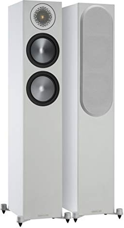 Monitor Audio Bronze 200 6G | Farbe: Weiß | Standlautsprecher | Paar | Stereo & Heimkino | 2,5-Wege | 8 Ohm | 120 Watt | Magnetische Abdeckung | Bassreflex | Passiv