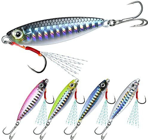TRUSCEND Spoon Spinnköder Angelköder Kunstköder Fische Angeln Set Hecht Zander Forellen Köder Blinker Swimbait Angelzubehör Süßwasser Salzwasser Angelset Angeln Geschenk für Männer