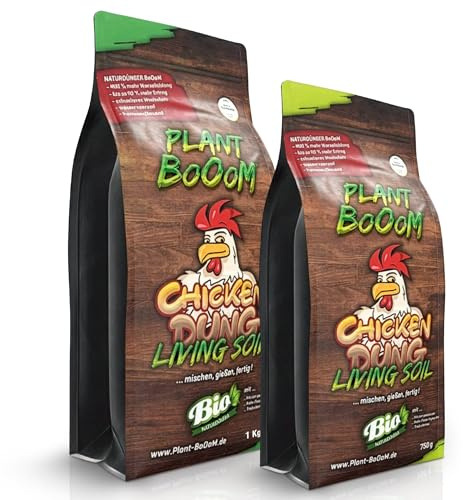 Plant BoOom Living Soil All-In-One Universal Bio Dünger, mit Trichoderma und Mykorrhiza, Indoor und Outdoor, pH-Neutralisierung Nicht notwendig,1000 g