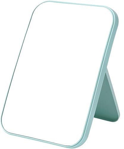 OSDUE Spiegel Super HD, Tischspiegel Faltbare, Tragbar Kosmetikspiegel, Klappbarer Reisespiegel für Tischplatte, Handheld, Zuhause und Reisenutzung(Groß-Blau)