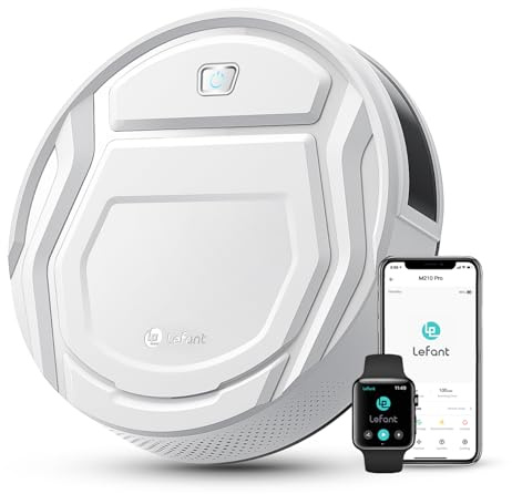 Lefant Saugroboter, Superschlank Staubsauger Roboter mit Starke Saugleistung, WLAN Roboterstaubsauger Kompatibel mit Alexa und APP-Steuerung, Selbstaufladung und Leise für Tierhaare, Teppich-M210