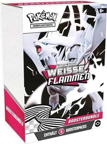 Pokémon-Sammelkartenspiel: Boosterbundle Karmesin & Purpur – Weiße Flammen (6 Boosterpacks)