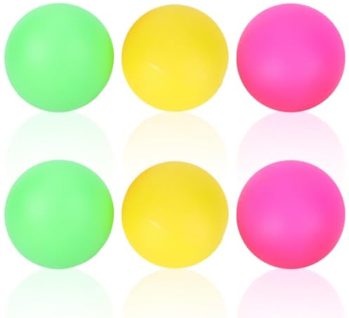 Beufee 6 Stück Ersatz-Wasserbälle, Ersatzbälle für Paddel, zusätzliche Bälle, PVC-Strandspielzeugbälle, Ersatzzubehör Beach Paddle Ball Ersatz Set für Strandschläger
