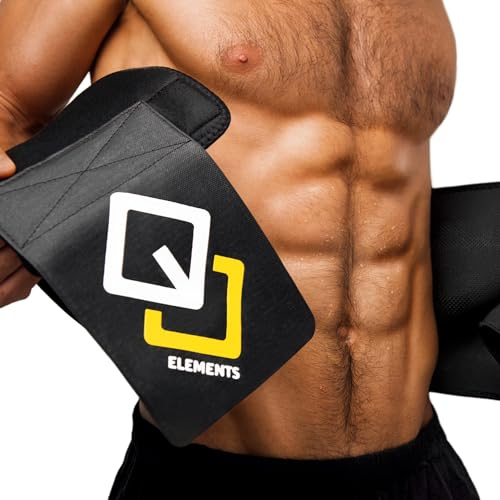 GJELEMENTS Bauchweggürtel - Neopren Schwitzgürtel für Damen und Herren - Sauna Bauchgurt zum Abnehmen - Fitnessgurt Fettverbrennung und Bauchmuskeln