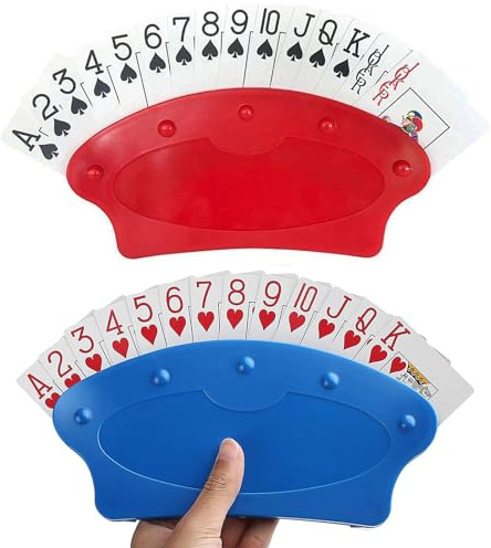 Elegance-go Kartenspiel Halter,2 Stück Freisprechkartenhalter Spielkarten Kartenhalter Kinder Kunststoff Kartenspiele Kartenhalter Spielkartenhalter für Kinder,Erwachsene,Senioren,Kartenspielzubehör
