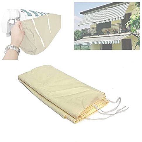 DFEO Markisen Schutzhülle, Markisenabdeckung Wasserdicht Einziehbare Terrassen Gelenkarm Markise Rain Canopy Storage Bag, Oxford, Sonnenschutz, Für Outdoor Garden Patio(Size:3M,Color:Beige)