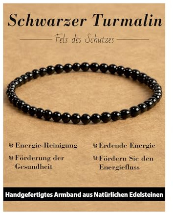 Landorilo 4mm Armband Damen,Echten Naturstein Perlen, 44 Natursteinarten | Perlenarmband, Heilstein Edelstein Armbänder, Glücksarmband, Personalisierte Geschenke, Inklusive Ersatzperlen