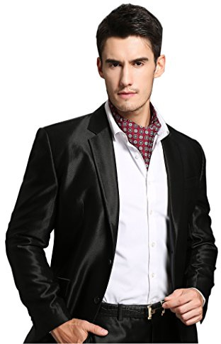Prettystern Herren 2-lagig Krawattenschal aus 100 % Seide Seiden-Halstuch Lavallière-Schal