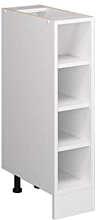 Vicco Küchenregal R-Line, Weiß, 20 cm ohne Arbeitsplatte, zur freien Kombination innerhalb modularer Küchensysteme