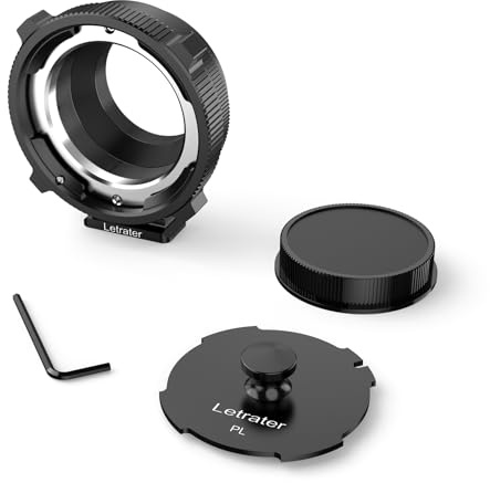 Letrater Objektivadapter PL-L für PL Objektivkonverter auf L Mount Kameras- Panasonic S1 S1R S1H S5/Leica SL SL2 CL TL/Sigma FP DLSR, Mattschwarz
