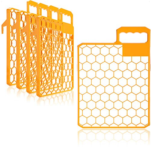 com-four® 5X Abstreifgitter, Farbabstreifer aus Kunststoff | unverzichtbares Malerzubehör - handliches Malergitter - für alle großen Farbeimer ab 27 cm Breite